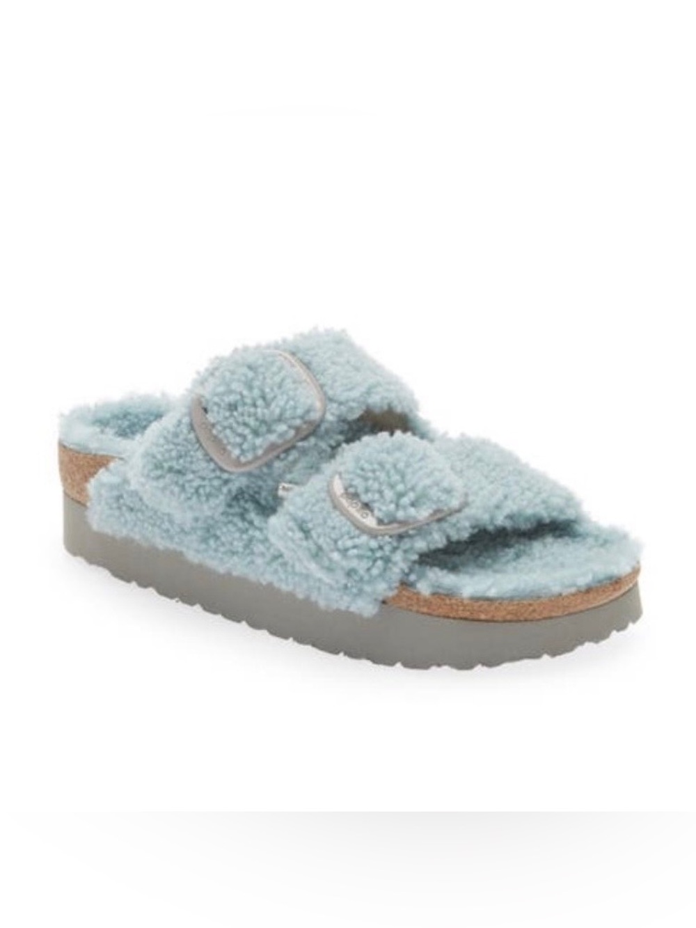 Papillio by Birkenstock Arizona Big Buckle Genuine Shearling Slide Sandal